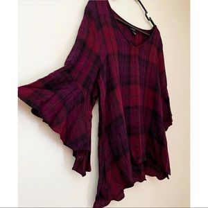 top with bell sleeves